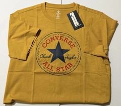 Converse Men SS Crew T-Shirt Tee “ALL STAR CHUCK TAYLOR PATCH EDITION”
