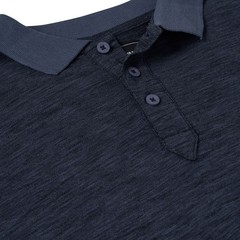 KAM Melange Polo Shirt For Men in Vintage Indigo, 2XL-8XL
