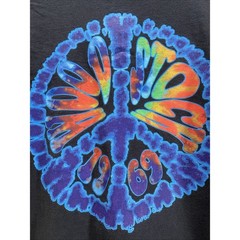Woodstock 3 Days of Peace Music Black T Shirt Men’s Large 42-44
