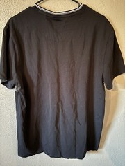 Men’s DKNY Graphic Contrast Paneling Logo Detail Tee Grey