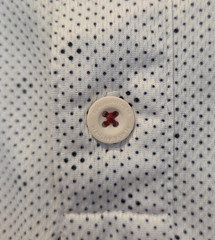 Flag & Anthem Shirt Mens XL Polo White Quarter Button Madeflex Short Sleeve