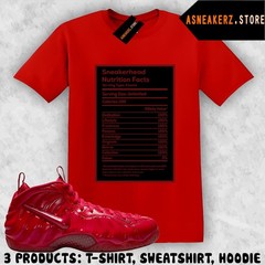 Tee Shirt Matching Foamposite Pro Gym Red 2026 Match Sneaker Nutrition T-Shirt