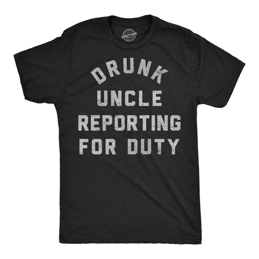 Mens Funny T Shirts Uncle Reporting For Duty Sarcastic Drinking Tee For