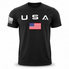 USA Flag Patriotic T-Shirt American Flag Graphic Tee Men’s Cotton S-5XL