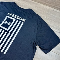 Under Armour UA Freedom Flag Short Sleeve T-Shirt Men’s 3XL Black Loose Fit Crew
