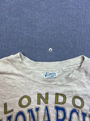 Vintage 90s London Monarchs WLAF Hanes Beefy-T Shirt Size XL Tower Bridge Single