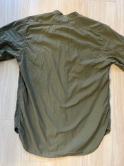 PHIGVEL Olive Band Collar Shirt Size S – Pre-Owned