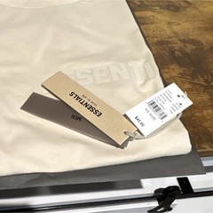 Essentials Fear of God Beige Cotton Crew Neck Logo T-Shirt XS Men Regular