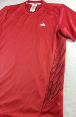 Adidas CLIMACOOL Mens T-shirt Performance Athletic Breathable Red Size Medium