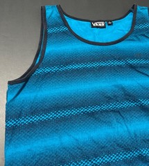 Vans Men’s L Stripe Skater Casual Outdoor Multicolor Blue Shirt Tank Top