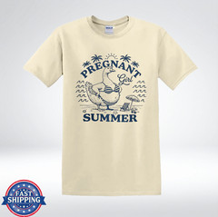 Funny Mom To Be Beach Shirt Pregnant Girl Summer Goose T-Shirt