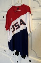 Peak Men’s USA Team 100% Polyester Tee Shirt – 2XL – Red, White, Blue