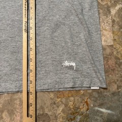 Stussy Shirt Mens Medium Grey Short Sleeve Tee Undershirt Basic Essentials