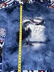Vintage The Mountain Bald Eagle USA Mens Tshirt Size XL Blue Flag Fighter Jets