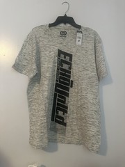Ecko Unltd Logo Graphic Print Tee Mens XL Grey Rhino Print Skater Y2K T Shirt