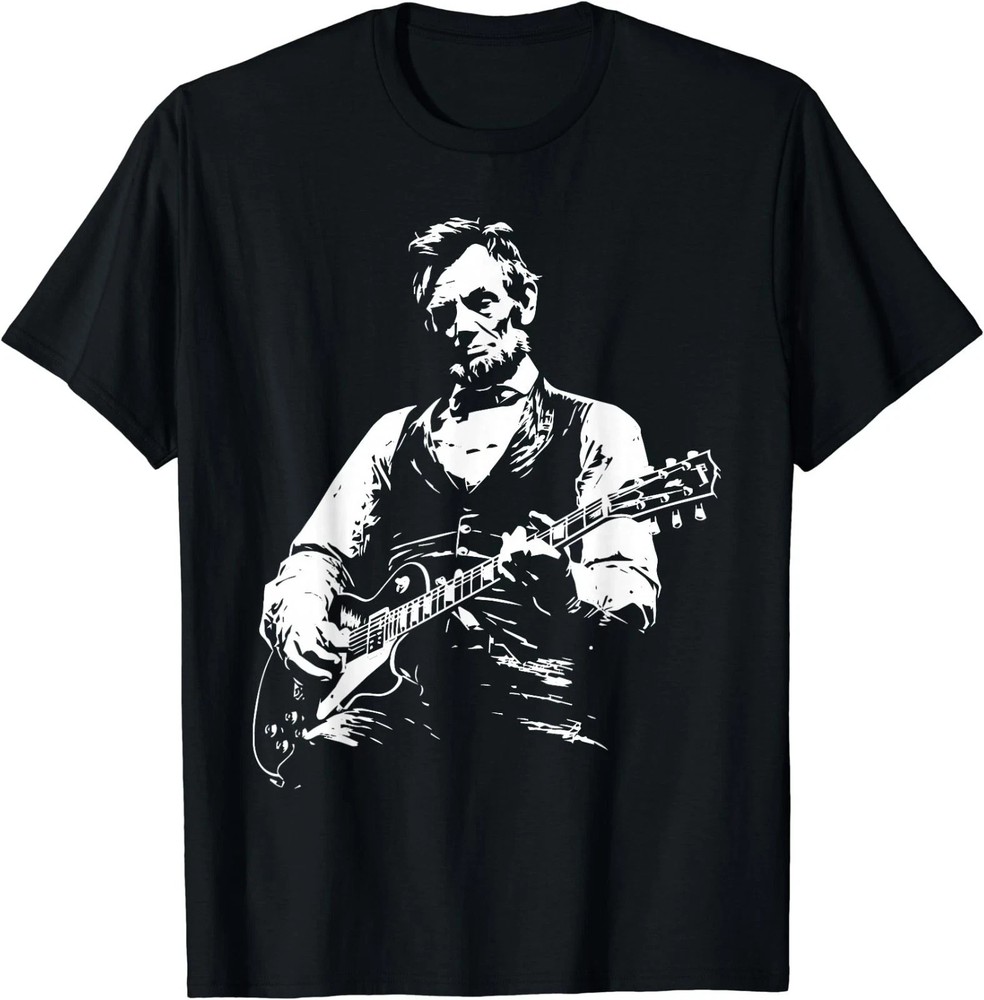President Abraham Lincoln Playing Guitar Abe Lincoln Design T-Shirt