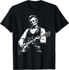 President Abraham Lincoln Playing Guitar Abe Lincoln Design T-Shirt