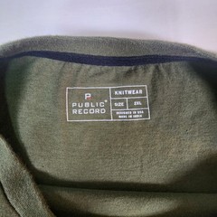 Public Rec Mens Short Sleeve Lot Of 2 Henley PROTX2 + Emb Knitwear Olive Tee 2XL