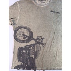 Triumph Bonneville Street Scrambler Graphic T-Shirt Mens XL Green Motorcycle Tee