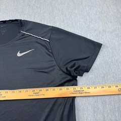 Nike T-Shirt Mens 2XL XXL Black Dri-Fit Miler Running Training Athletic Workout