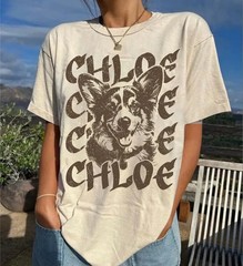 Custom Retro Dog Photo Comfort Tee Personalized Pet Portrait