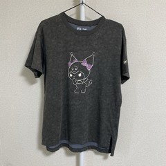 Uniqlo UT Sanrio Kuromi T-Shirt Charcoal Gray Tie-Dye Wash Devil Size S