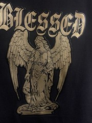 CR-24 Chrome Edge Bordo-Cromato BLESSED Angel Graphic NEW W/TAGS LARGE BLK/GOLD