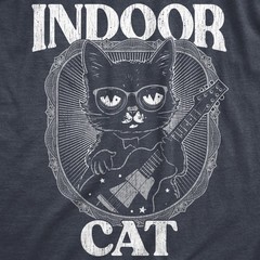 Mens Indoor Cat Funny T Shirt Introvert Sarcastic Tee for Men