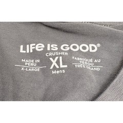 Life is Good Mens Crusher Tee Tie Dye Jake Oval Dusty Blue XL T-Shirt NWT