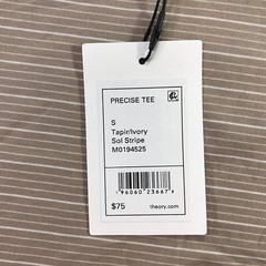 Theory Shirt Mens Small S Taper Precise 100% Pima Cotton Pocket Tee White $95