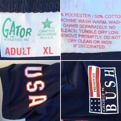 Bush 43 President George W Bush Jersey Style T Shirt Gator Size XL Made In USA