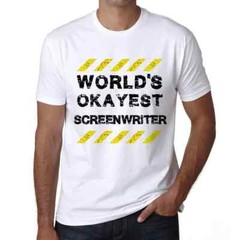 Men’s Graphic T-Shirt Worlds Okayest Screenwriter Eco-Friendly Limited Edition