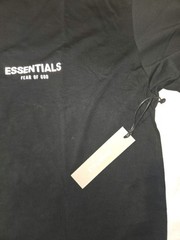 Essentials Fear of God Men’s Black Logo Crew Neck T-Shirt L Short Sleeve