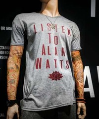 Alan Watts Zen Buddhism T shirt “Listen to Alan Watts” V Neck All Sizes