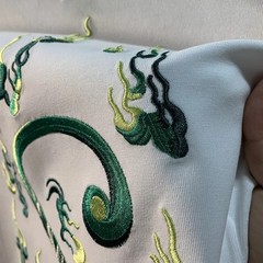 Men Embroidery Dragon Graphic T-Shirt Casual Short Sleeve Crewneck Cotton Tee