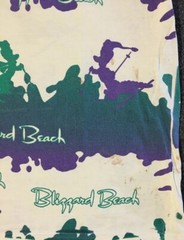 Vtg 90s Disney Blizzard Beach Faded Distress AOP Shirt L Surf Vaporwave Grunge