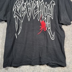 Revenge Streetwear Black Double Sided Spider Graphic T Shirt Mens Size XL 23×29