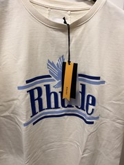 Rhude Graphic Logo Print Men’s Cream Cotton Crew Neck Short Sleeve T-Shirt XL