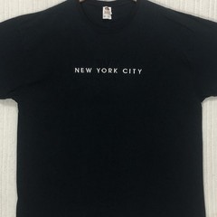 Fruit of the Loom NYC New York City Embroidered Black T-Shirt Mens 2XL