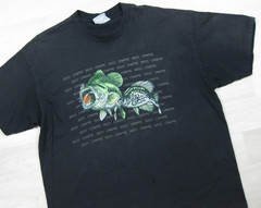 Vintage 90s Fishing T Shirt Men’s (XL) Bass Crappie Outdoor Nature Lee Sport
