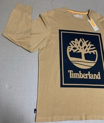Timberland Shirt Mens XL TAN Long Sleeve Box Logo Graphic Tee – NEW with tag