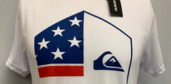 Quiksilver Mens Slim Fit American Flag T Shirt Short Sleeve Size S M XL