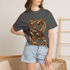 Stained Glass Espresso Meteor Catfish T-Shirt Graphic