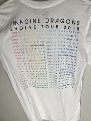 Imagine Dragons Evolve Tour 2018 Vintage T-Shirt Medium – White Concert Tee