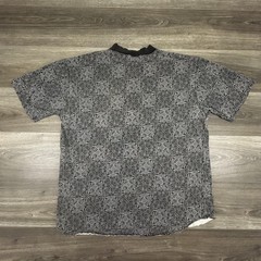 Vintage Mossimo Shirt Mens XL Gray Geometric All Over Print AOP Logo Streetwear