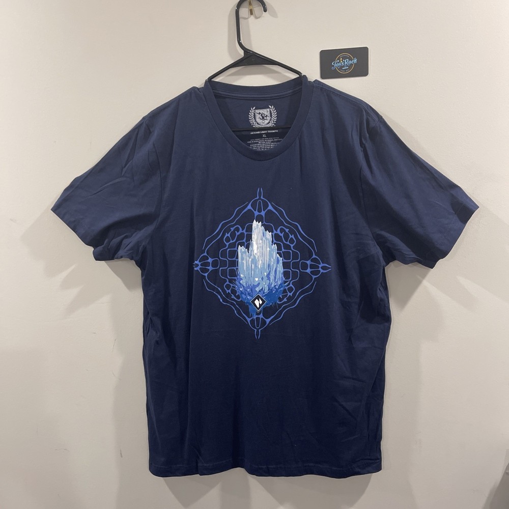 Destiny 2 Beyond Light Triumph T-Shirt Short Sleeve Navy Blue Size XL Bungie NEW