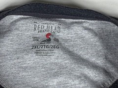 RedHead Thermal Men 2XL Dark Gray Henley Waffle Knit Outdoor Casual Shirt