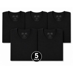Fruit of the Loom 5-Pack Heavy Cotton HD T-Shirts Size Small (S) – Black