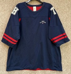 Vintage 90s Tommy Hilfiger Mens Size 2XL Reversible Jersey T-Shirt #85 Blue Red