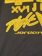 Air Jordan T-Shirt Men’s Black Yellow Graphic Tee Jumpman Nike Basketball Shirt